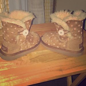 Bailey Button Polka Dot UGG Toddler Boot
